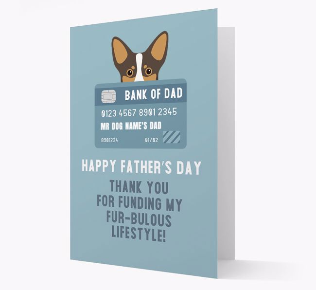 Personalized 'Bank of Dad' Card with {breedFullName} Icon